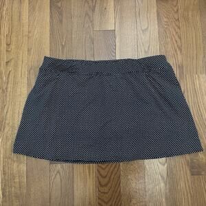 Lands End Navy Polka Dot Swim Skirt Swim Bottom Women’s Size‎ 18